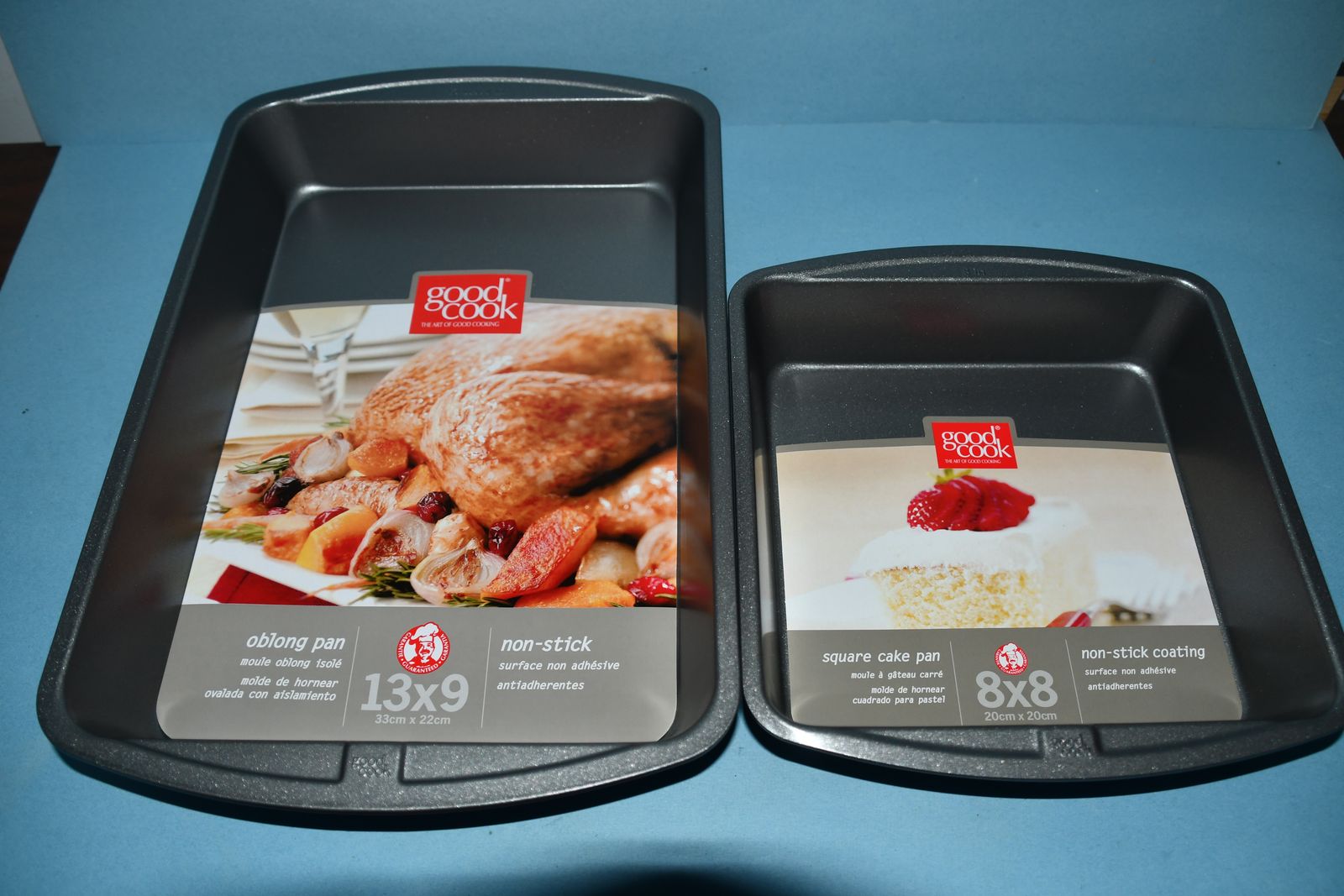 2 NEW NON STICK PANS ~ SQUARE CAKE PAN 8 x 8 ~ ROASTING PAN 9 x 13 ~ BOTH FOR $5