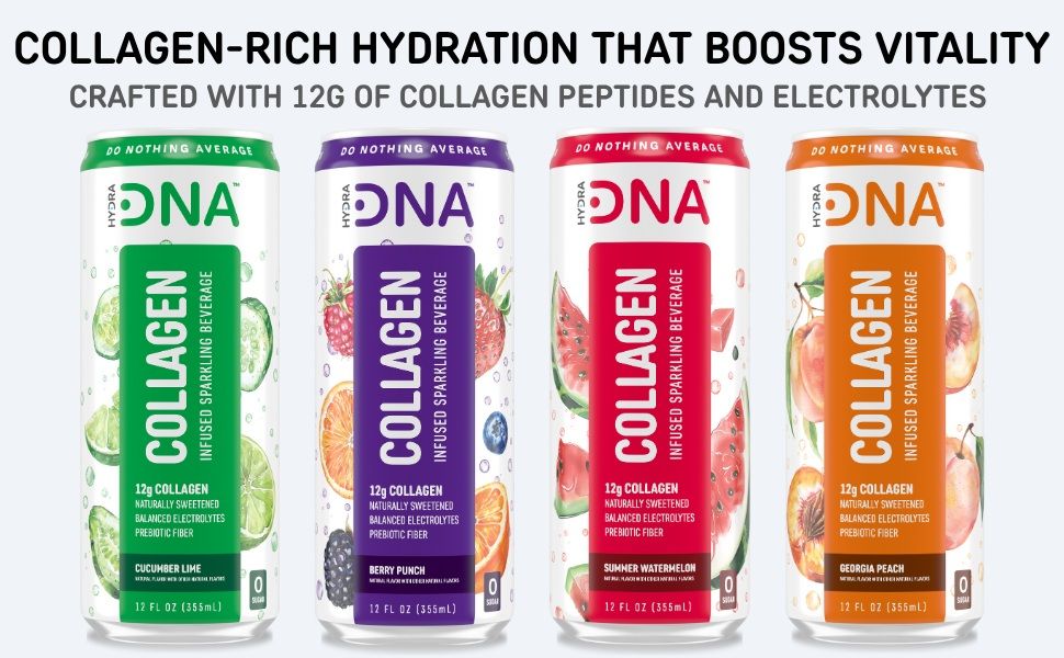 HydraDNA Sparkling Collagen Infused 12/12 oz 2014161 #104879