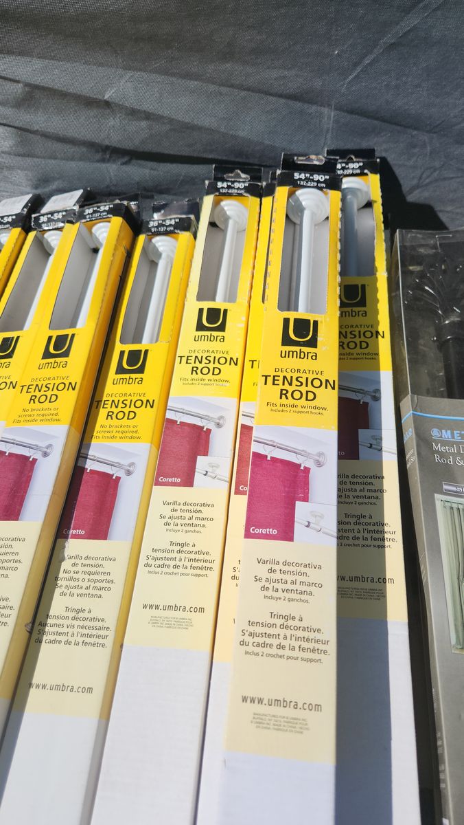 Drapery , window covering tension rods