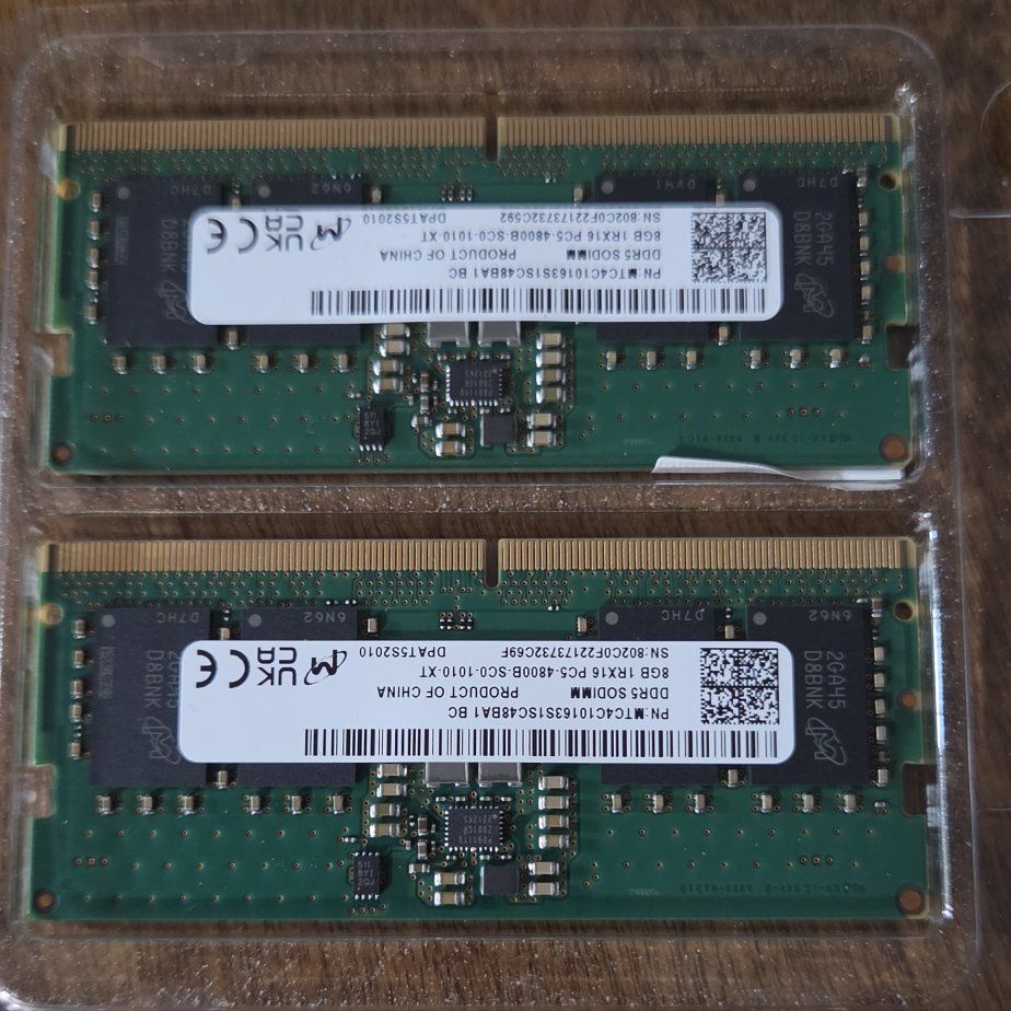 16gig DDR5 so-dimm ram