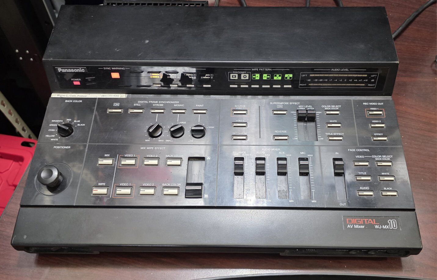 PANASONIC WJ-MX 10 Audio & Video Digital