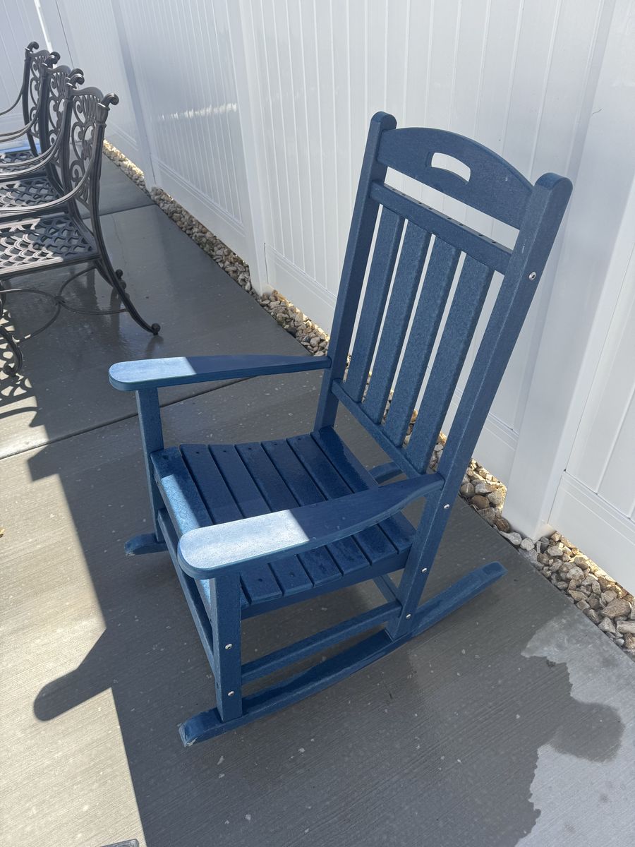 Blue Outdoor Rocking Chair