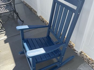 Blue Outdoor Rocking Chair