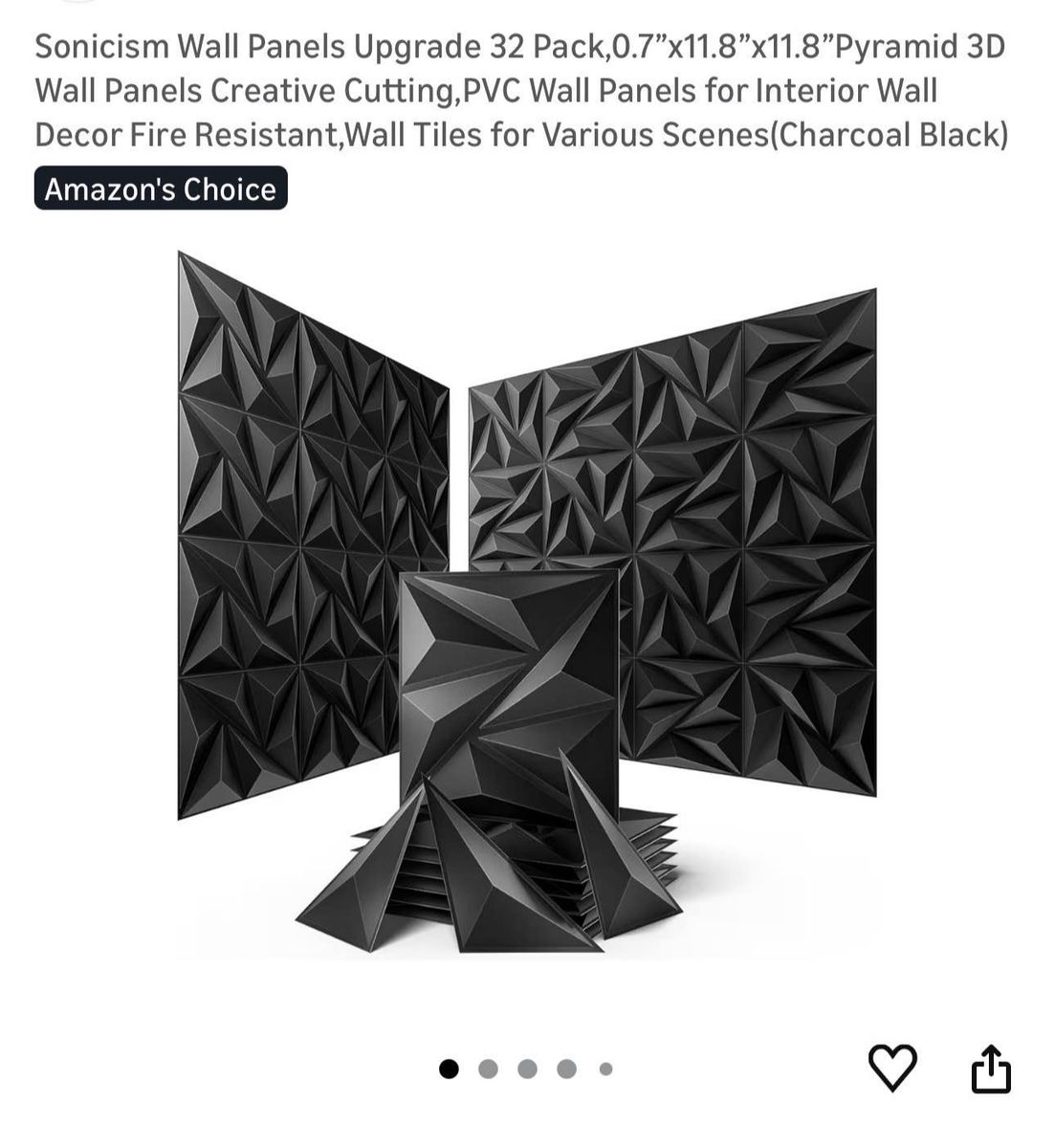 32-Pack 3D Geometric Wall Panels
