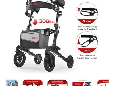 The Metro Mobility M905BU rollator walker