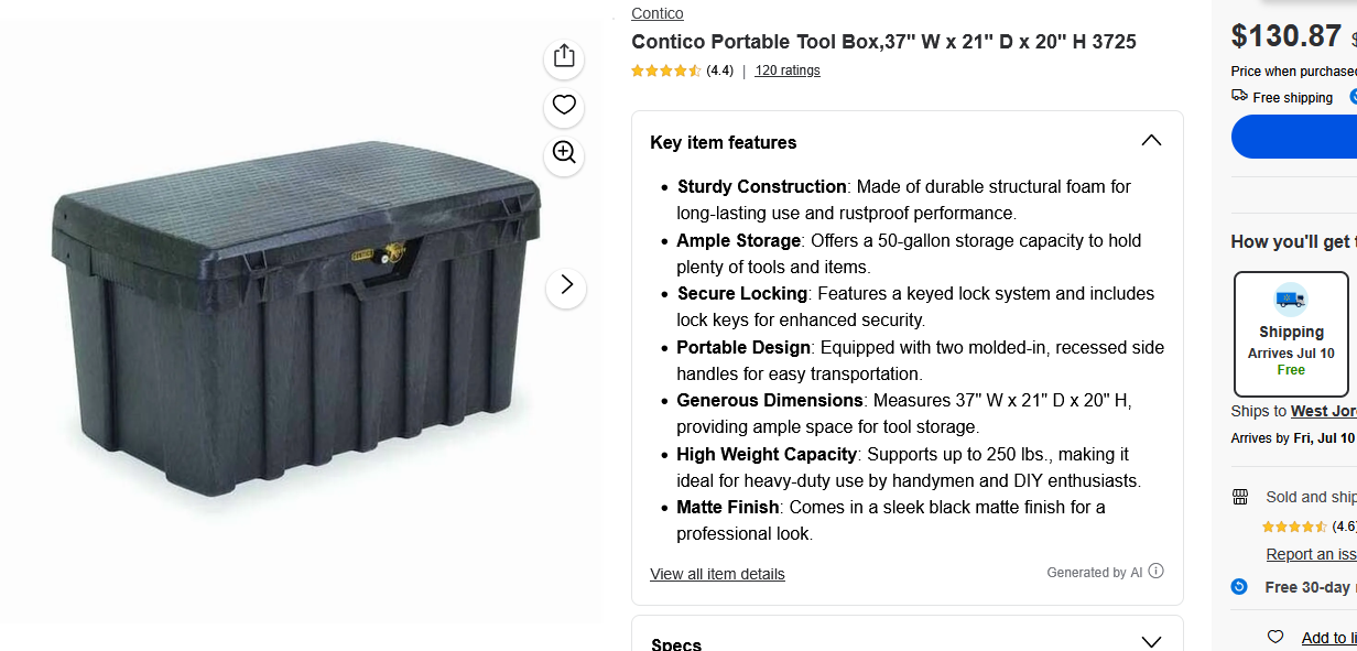 Contico Pro Tuff Bin
