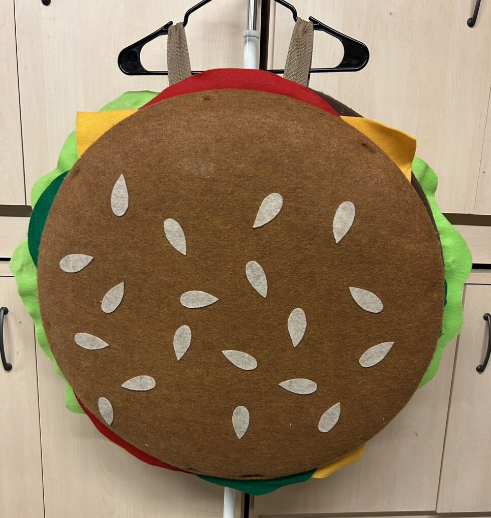 Hamburger Costume Handmade 30 Round