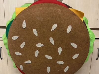 Hamburger Costume Handmade 30 Round