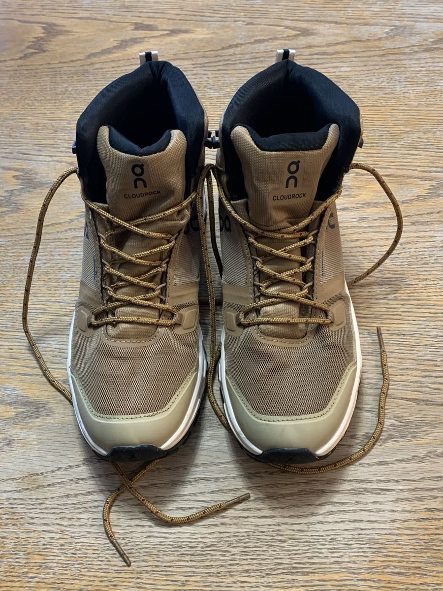 On Cloudrock Waterproof Hiking Boots Sand Color Size 13