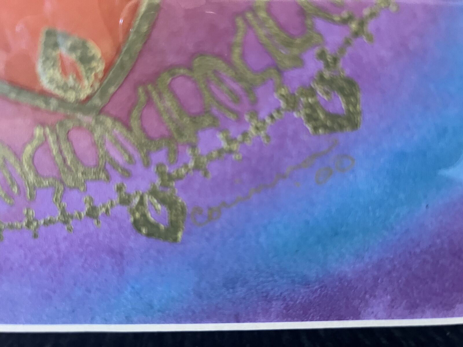 Chakra rainbow colors artwork with frame included measures 14 3/4" x 14 3/4" Art by Corinna