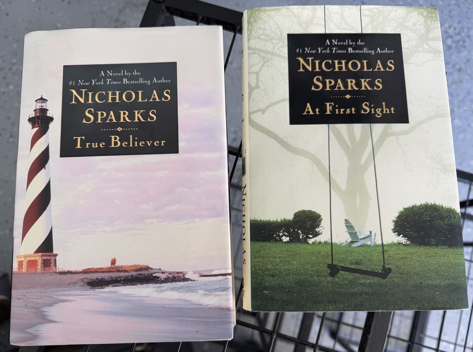 Nicholas Sparks books - True Believer and At First Sight