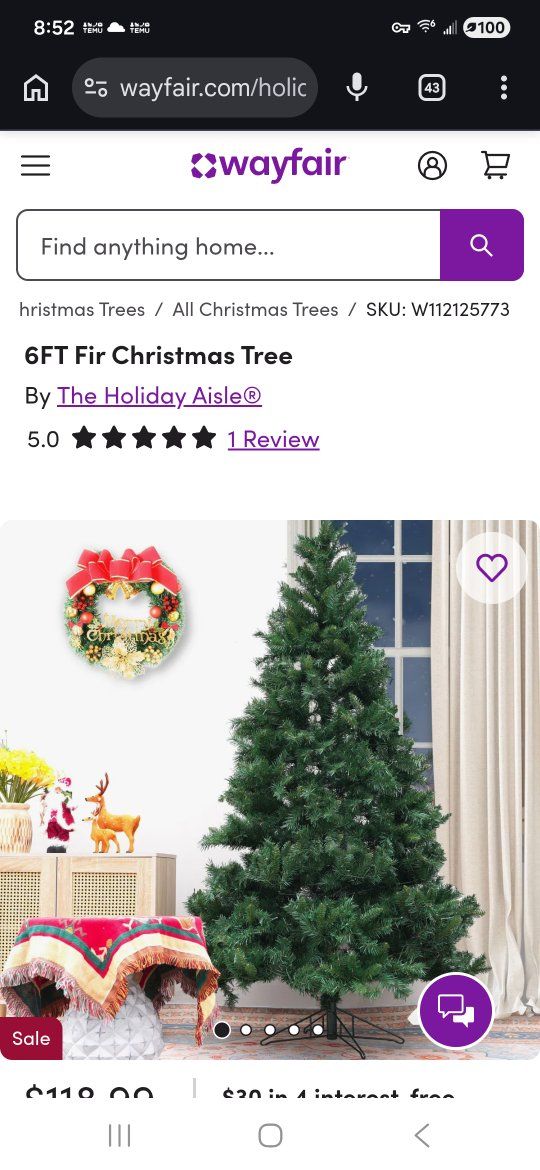 7' Christmas tree