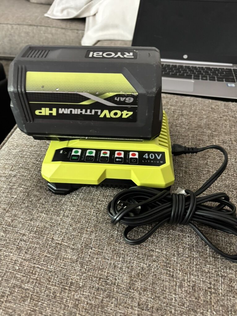Ryobi 40volt 6ah Battery And New Charger