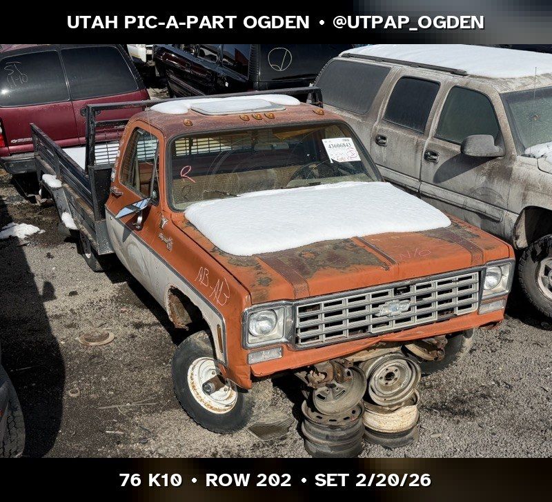 1976 Chevrolet K10 Parts - UTPAP Ogden