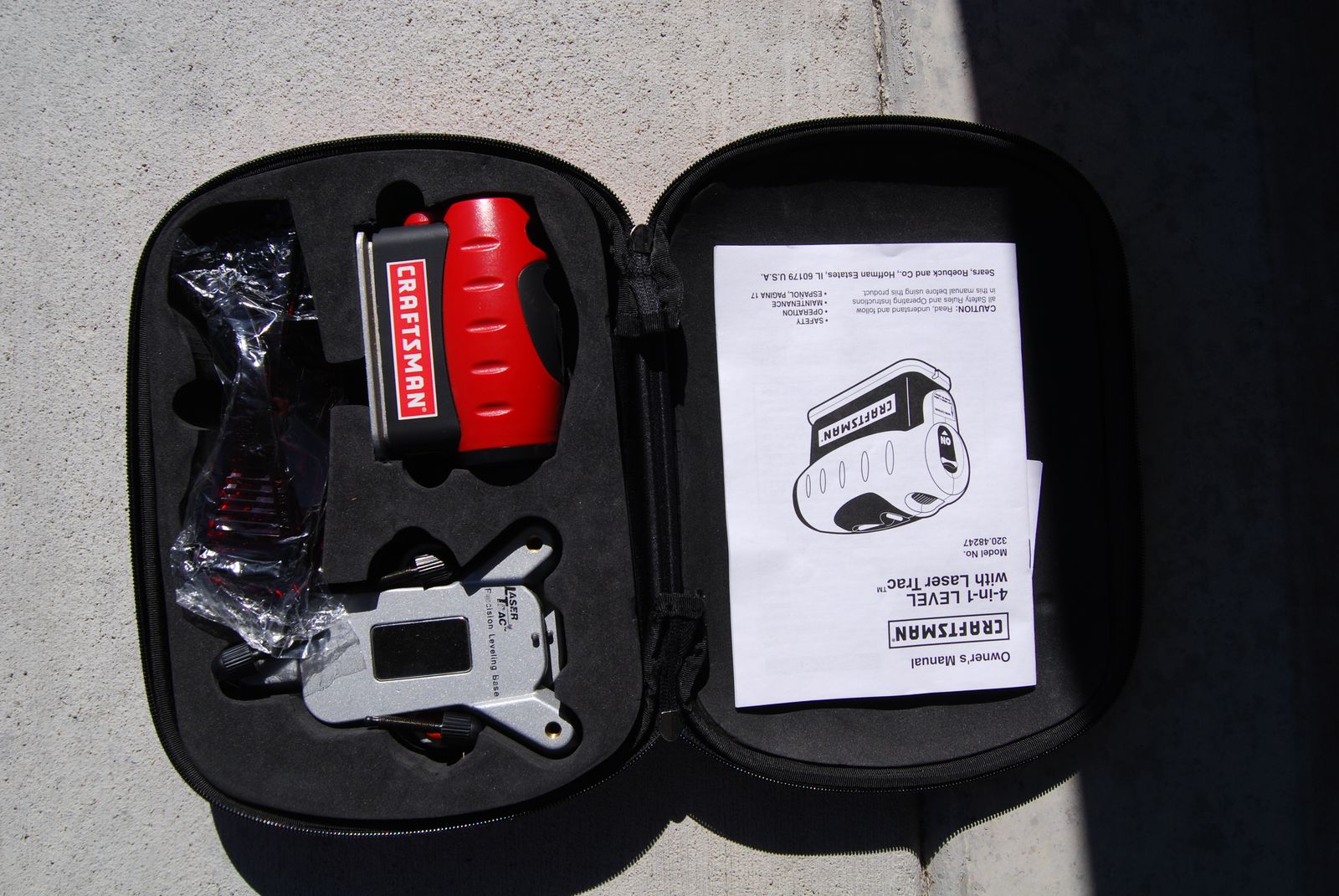 Craftsman laser level tool with case.