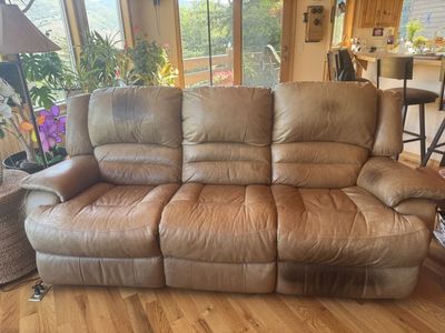 Leather Electric Reclining Sofa