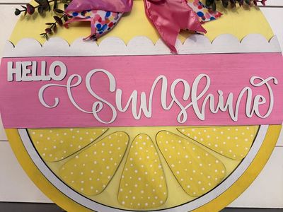 Hello sunshine door hanger