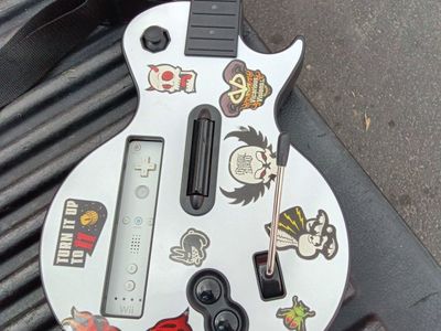 Wii Gibson Rock Hero Guitar With Controller.