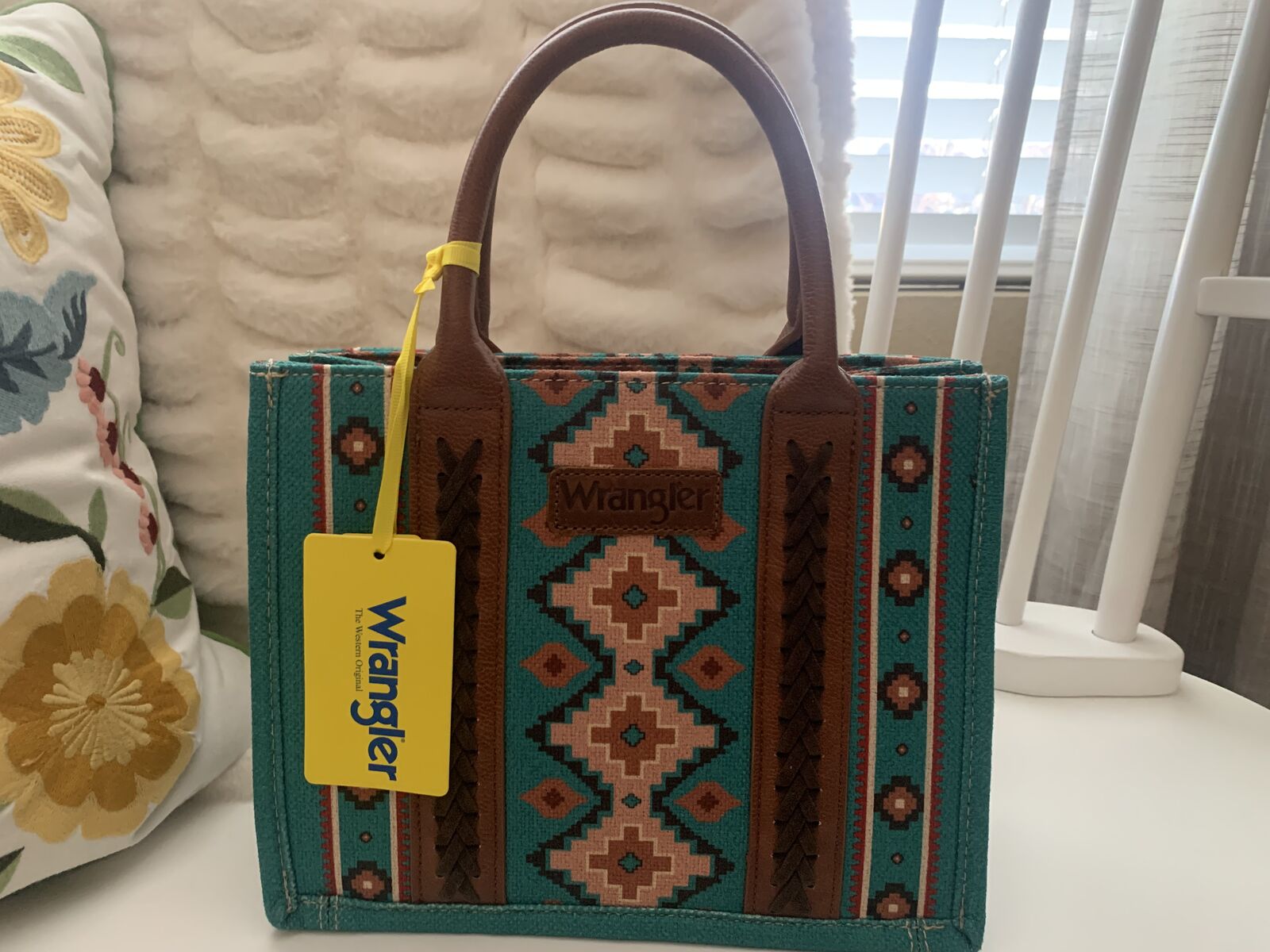 Brand New Wrangler turquoise Aztec bag