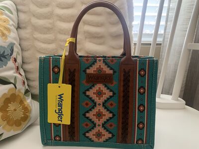 Brand New Wrangler turquoise Aztec bag