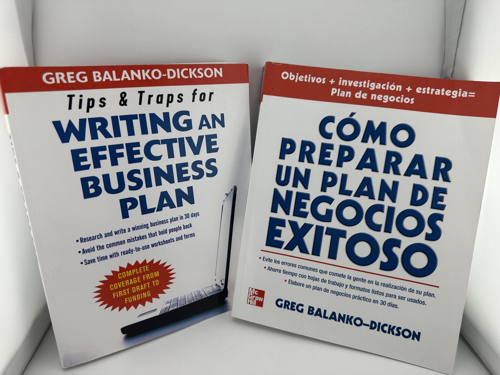 Business Plan Books Lot English & Spanish Balanko-Dickson Startup Guide