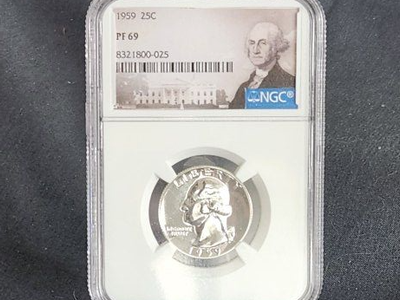 Silver 1959 Washington Quarter Dollar 25C Proof
