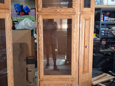 Solid Oak Entertainment Center