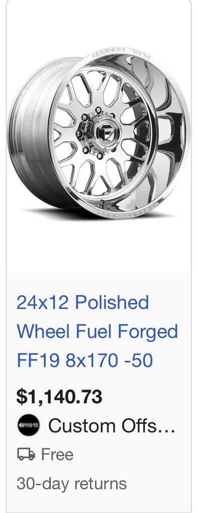 24 Inch fuel wheels With Tires