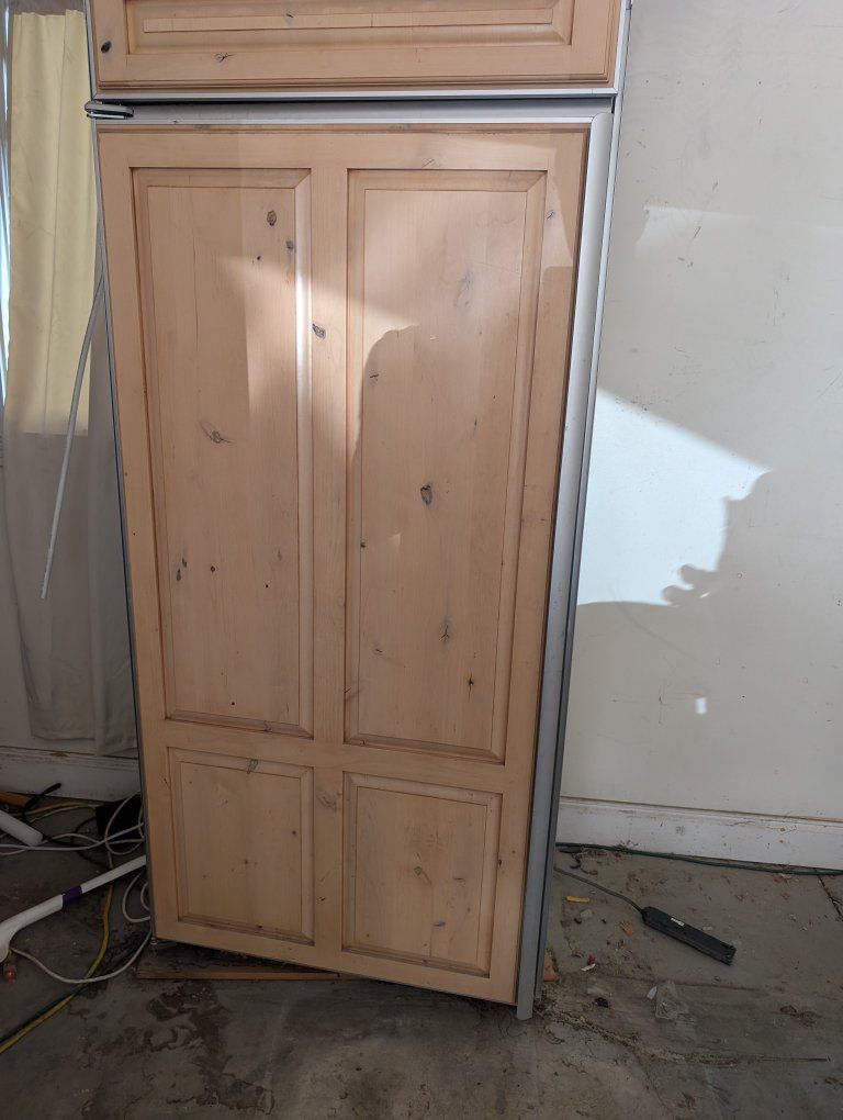 GE Panel fridge & freezer 72" total 36" ea
