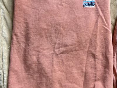 Pair of Patagonia Women's Light Rust Organic Cotton Crewneck Sweatshirt, Size M