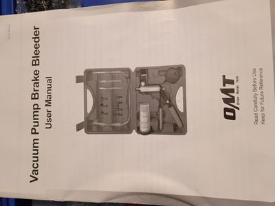 Vacuum Pump Brake Bleeding kit