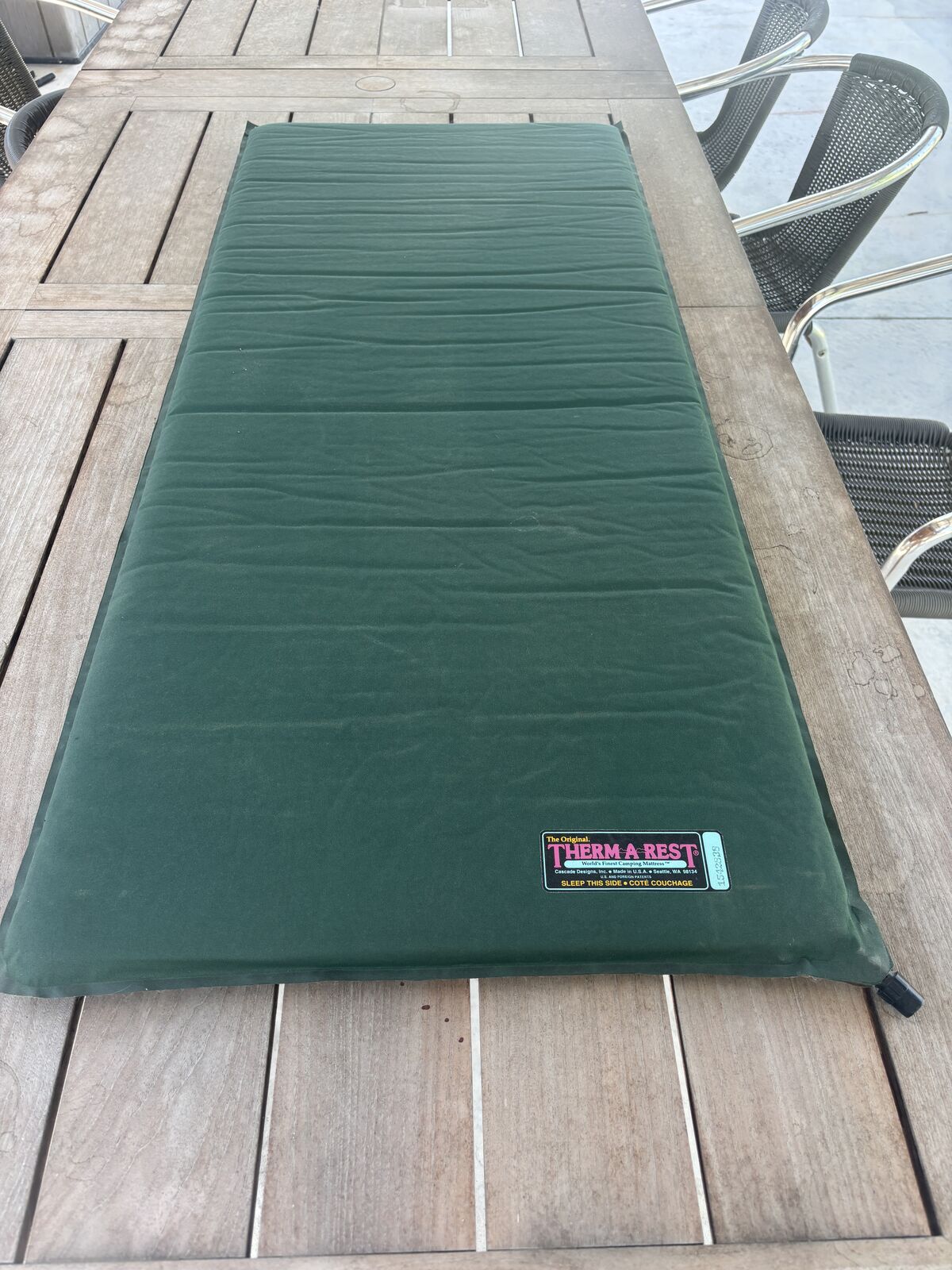 Old school Thermarest 3/4 length self inflating sleep pad