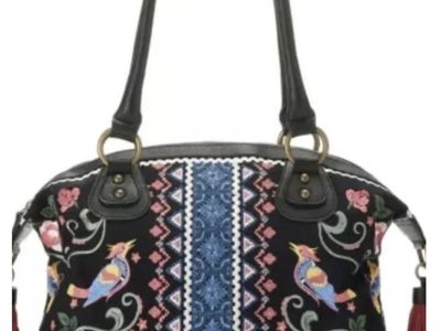 Andalusian Gardan Embroidered Leather Bird Satchel