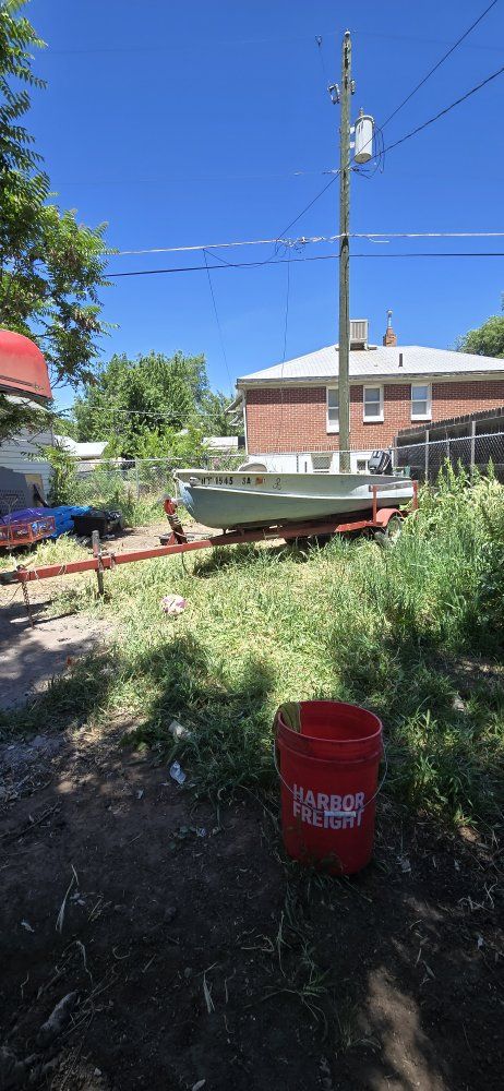 14 Foot Aluminum Fishing/Hunting Boat, Motor and Trailer