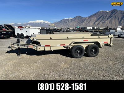 RawMaxx 7x14 GDX Heavy Duty 13lb I-Beam Dump Trailer