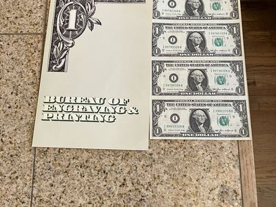 Uncirculated uncut currency