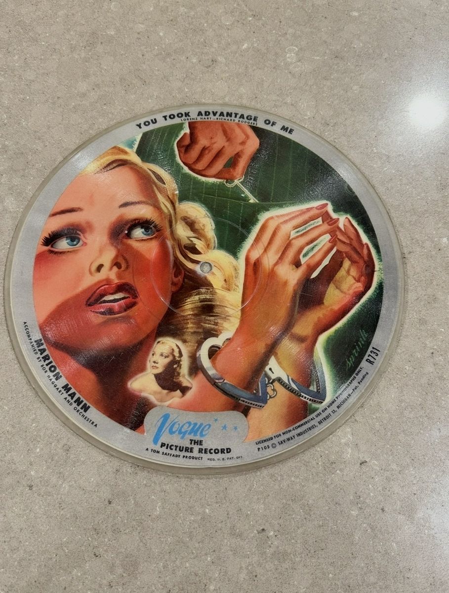 Vogue Picture Disc Vinyl-#R731 Marion Mann-Between The Devil & The Deep Blue Sea + You Took Advantage Of Me-Vintage Pinup Style