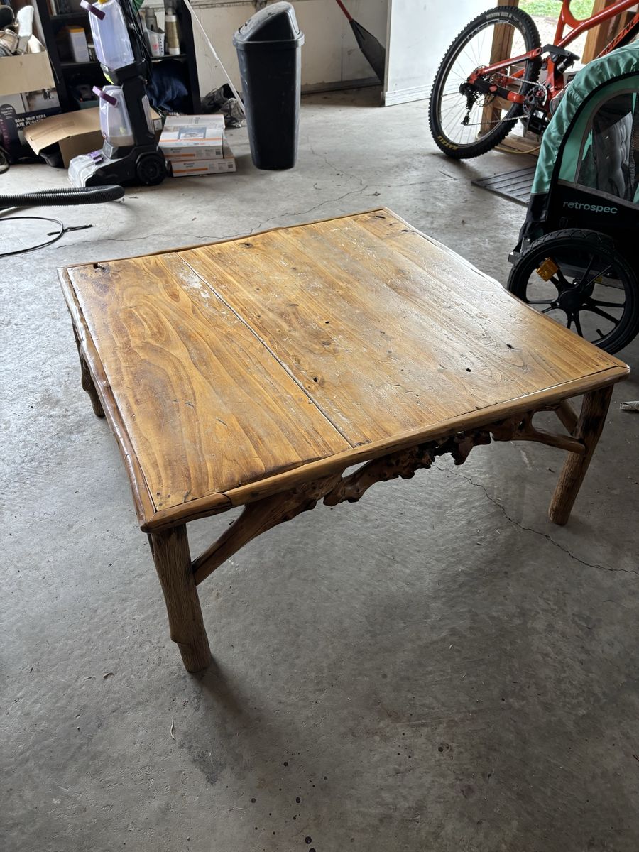 Wooden Coffee Table with branches 