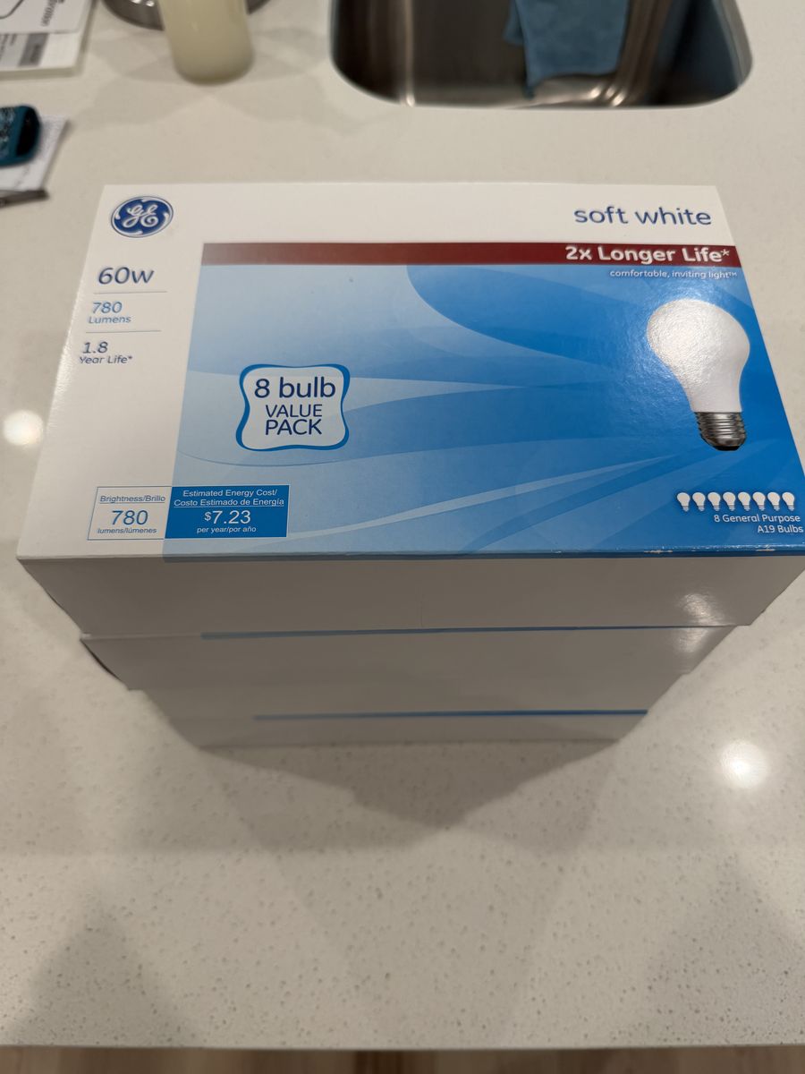 31 60W GE A19 lightbulbs NOT LED