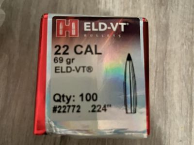 Hornady ELD-VT .224 69gr