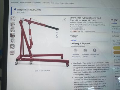 Hydraulic Engine Lift