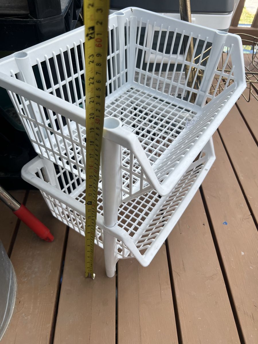 Plastic storage 2 tier