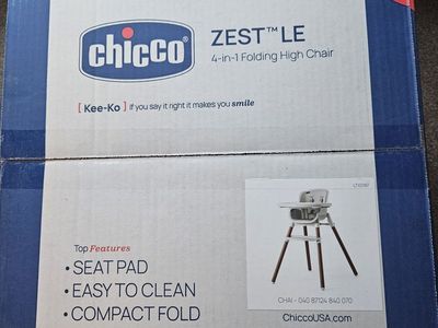 Chicco ZEST LE 4-in-1 Folding High Chair - Easy Clean, Compact Fold
