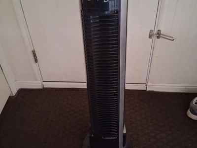 Lasko T38415 38" Tower Fan with Remote Control & Timer - Black/Silver, Oscillating