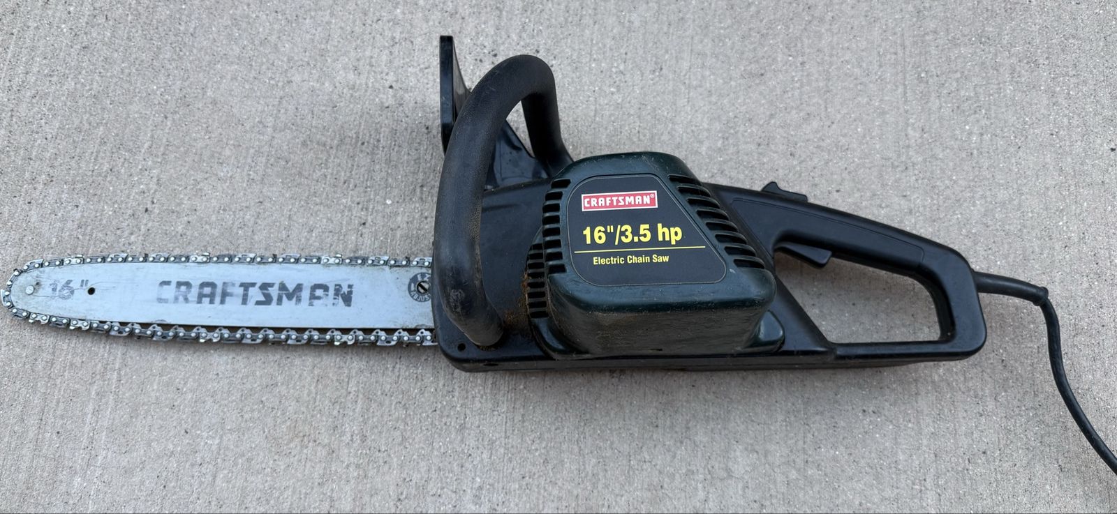 Craftsman 16"/3.5 hp Electric Chainsaw - Corded Power Tool for Yard Work