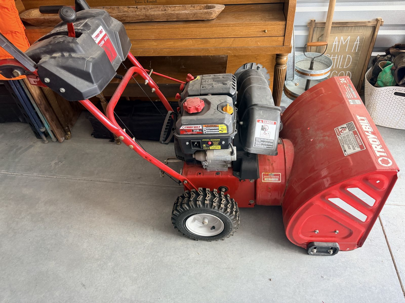 Troy-Bilt Storm 2410 24-inch Two-Stage Gas Snow Blower with Electric Start