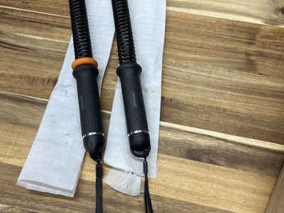 Pair of Fitness Weighted Sport Hoops - Black & Orange Exercise Equipment