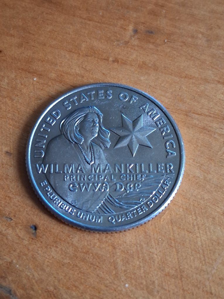 US Mint Wilma Mankiller Quarter Dollar Coin, Principal Chief, Commemorative
