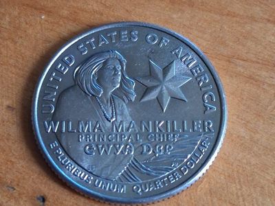 US Mint Wilma Mankiller Quarter Dollar Coin, Principal Chief, Commemorative