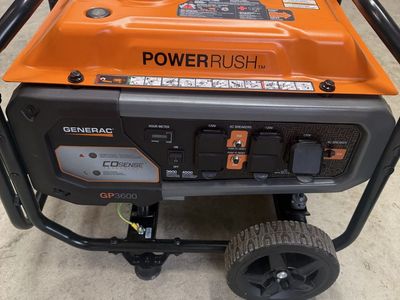 Generac GP3600 Portable Generator - 3600W, CO-Sense, PowerRush - Used 15.4 Hours